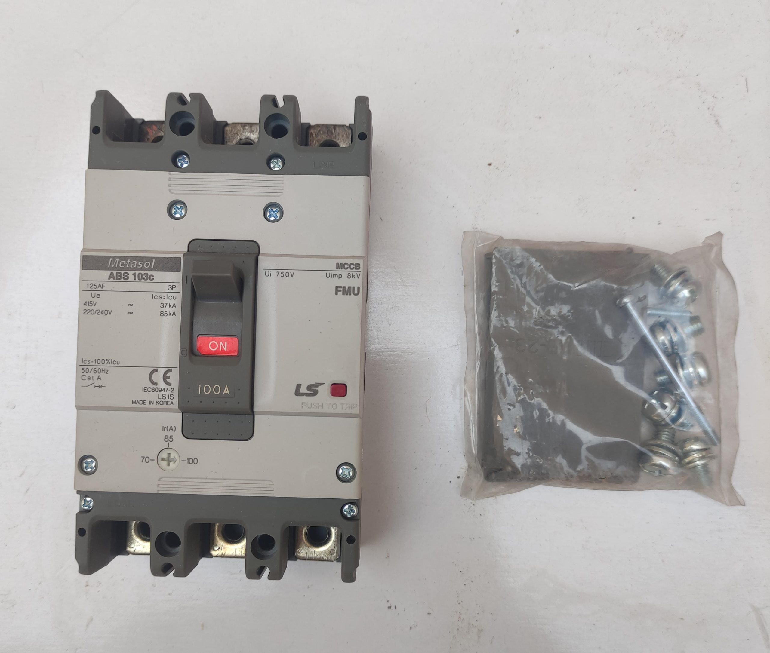 کلید اتوماتیک MCCB ال اس LS قابل تنظیم حرارتی 100 آمپر
